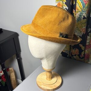 Vintage United Hatters Cap & Millinery Mens Fedora Hat Size 7 Brown Tan Corduroy